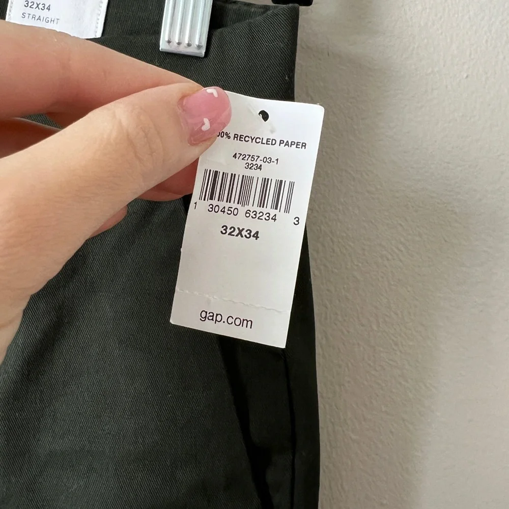 NWT Gap straight clean stretch chino pants men’s 32x34